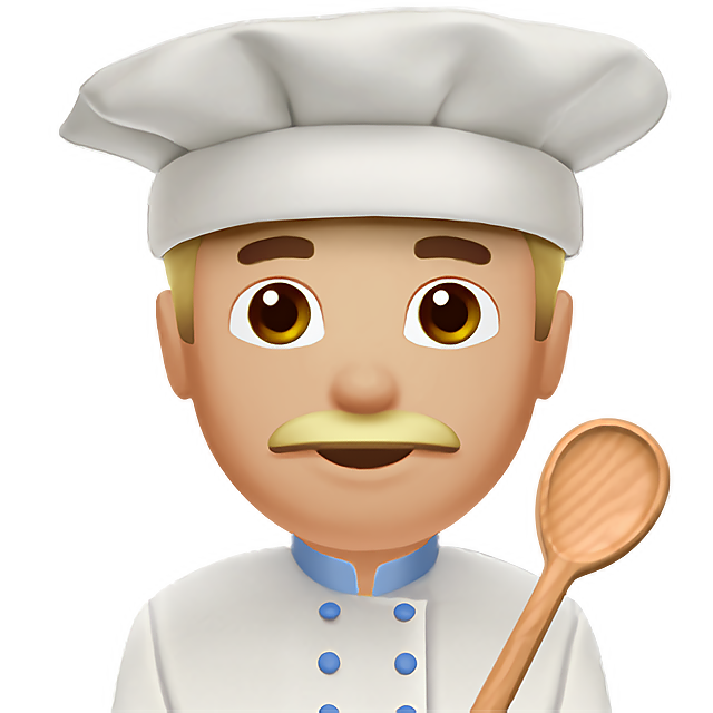 Man Cook: Medium-Light Skin Tone