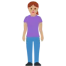 Woman Standing: Medium Skin Tone Emoji 🧍🏽‍♀️ image - Twitter / X (Twemoji) style