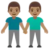 Men Holding Hands: Medium Skin Tone Emoji 👬🏽 image - Google Noto Color style