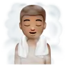 Man In Steamy Room: Medium Skin Tone Emoji 🧖🏽‍♂️ image - WhatsApp style