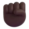 Raised Fist: Dark Skin Tone Emoji ✊🏿 image - Microsoft 3D Fluent style