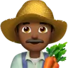 Man Farmer: Medium-Dark Skin Tone Emoji 👨🏾‍🌾 image - Apple style