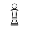 White Chess Pawn ♙ image - Emojidex style