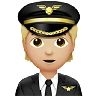 Pilot: Medium-Light Skin Tone Emoji 🧑🏼‍✈️ image - Apple style