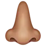 Nose: Medium Skin Tone Emoji 👃🏽 image - WhatsApp style