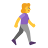 Woman Walking Facing Right Emoji 🚶‍♀️‍➡️ image - Microsoft Classic 2D style