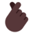 Hand With Index Finger And Thumb Crossed: Dark Skin Tone