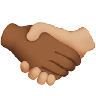 Handshake: Medium-Dark Skin Tone, Medium-Light Skin Tone Emoji 🫱🏾‍🫲🏼 image - Apple style