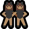 People With Bunny Ears: Medium Skin Tone Emoji 👯🏽 image - Microsoft Windows 10 Segoe UI Emoji style
