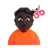 Person Getting Haircut: Dark Skin Tone