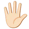 Hand With Fingers Splayed: Light Skin Tone Emoji 🖐🏻 image - Google Noto Color Animated style