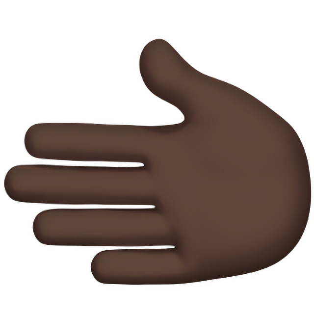 Leftwards Hand: Dark Skin Tone