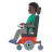 Man In Motorized Wheelchair: Dark Skin Tone