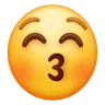 닫힌 눈으로 키스하는 얼굴 Emoji 😚 image - Huawei Harmony OS style