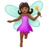 Woman Fairy: Medium-Dark Skin Tone Emoji 🧚🏾‍♀️ image - Samsung style
