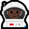 Woman Astronaut: Dark Skin Tone Emoji 👩🏿‍🚀 image - Microsoft Windows 10 Segoe UI Emoji style