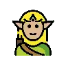 Elf: Medium-Light Skin Tone Emoji 🧝🏼 image - OpenMoji style
