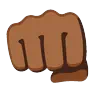 Oncoming Fist: Medium-Dark Skin Tone Emoji 👊🏾 image - Google Noto Color Animated style