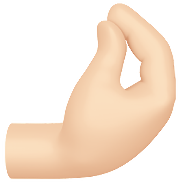 Pinched Fingers: Light Skin Tone