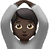 Person Gesturing Ok: Dark Skin Tone Emoji 🙆🏿 image - Apple style