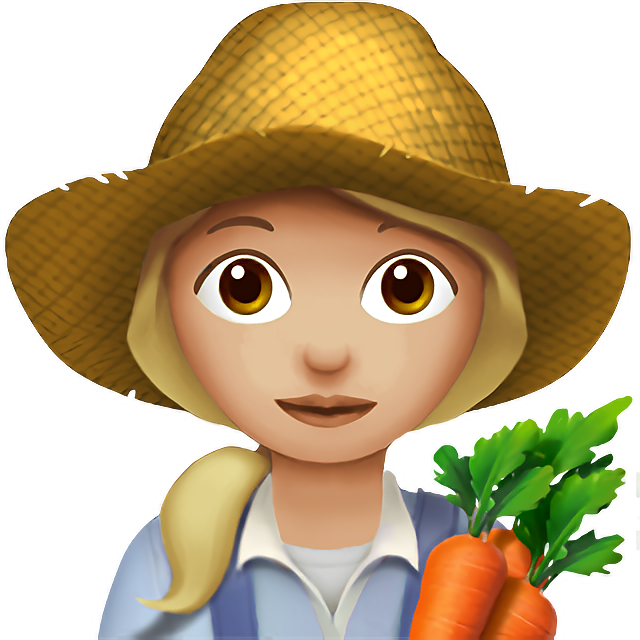 Woman Farmer: Medium-Light Skin Tone