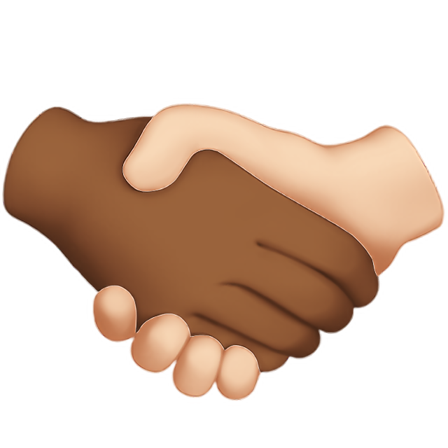 Handshake: Medium-Dark Skin Tone, Light Skin Tone