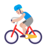 Man Biking: Medium-Light Skin Tone Emoji 🚴🏼‍♂️ image - Microsoft Classic 2D style