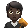 Judge: Dark Skin Tone Emoji 🧑🏿‍⚖️ image - Apple style