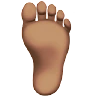 Foot: Medium Skin Tone Emoji 🦶🏽 image - Apple style