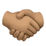 Handshake: Medium Skin Tone Emoji 🤝🏽 image - Huawei Harmony OS style