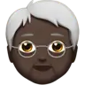 Older Person: Dark Skin Tone Emoji 🧓🏿 image - Apple style
