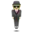 Person In Suit Levitating: Medium-Light Skin Tone