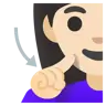 Deaf Woman: Light Skin Tone Emoji 🧏🏻‍♀️ image - Google Noto Color style