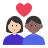 Couple With Heart: Woman, Man, Light Skin Tone, Medium-Dark Skin Tone