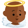Baby Angel: Medium-Dark Skin Tone Emoji 👼🏾 image - Facebook Messenger (2016) style