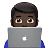 Man Technologist: Dark Skin Tone