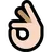 Ok Hand: Light Skin Tone