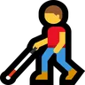Man With White Cane Emoji 👨‍🦯 image - Microsoft Windows 10 Segoe UI Emoji style