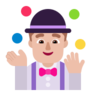 Man Juggling: Medium-Light Skin Tone Emoji 🤹🏼‍♂️ image - Microsoft Classic 2D style