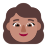 Woman: Medium Skin Tone Emoji 👩🏽 image - Microsoft Classic 2D style