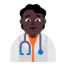 Health Worker: Dark Skin Tone Emoji 🧑🏿‍⚕️ image - Microsoft Classic 2D style