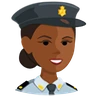 Police Officer: Medium-Dark Skin Tone Emoji 👮🏾 image - Facebook Messenger (2016) style