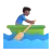 Man Rowing Boat: Medium-Dark Skin Tone