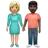 Woman And Man Holding Hands: Medium-Light Skin Tone, Dark Skin Tone