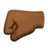 Left-Facing Fist: Medium-Dark Skin Tone Emoji 🤛🏾 image - Huawei Harmony OS style