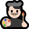 Man Artist: Light Skin Tone Emoji 👨🏻‍🎨 image - Microsoft Windows 10 Segoe UI Emoji style