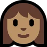 Woman: Medium Skin Tone Emoji 👩🏽 image - Microsoft Windows 10 Segoe UI Emoji style