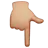Backhand Index Pointing Down: Medium-Light Skin Tone