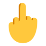 Эмодзи Развёрнутая рука с выставленным средним пальцем 🖕 image - Microsoft Classic 2D style