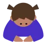 Woman Bowing: Medium Skin Tone Emoji 🙇🏽‍♀️ image - Tossface style